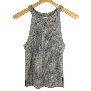 Madewell Valley Sweater Halter Tank Top Marled Gray Size XXS